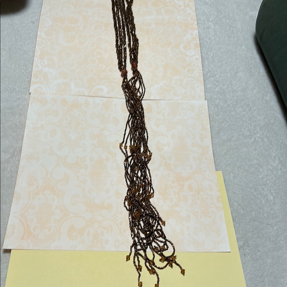 Elegant Brown Beaded Necklace